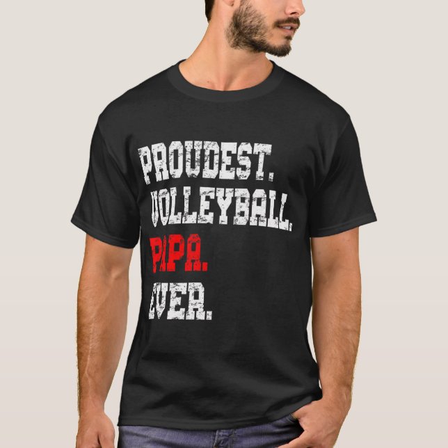 Anpassningsbar Volleyball Pappa Best Pappa någonsi T Shirt (Framsida)