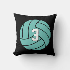 Anpassningsbar Volleyball Player Number & Team Fär Kudde