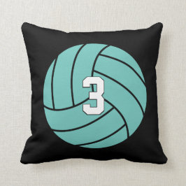 Anpassningsbar Volleyball Player Number & Team Fär Kudde