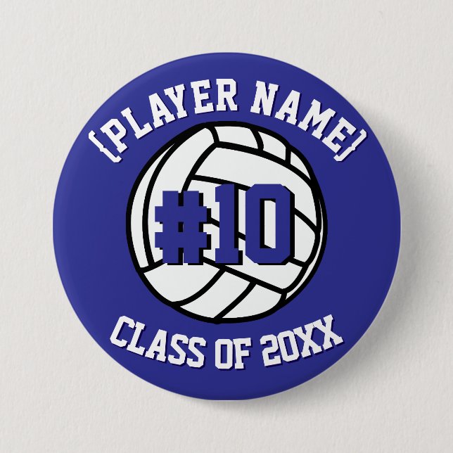 Anpassningsbar Volleyball Player och klass Knapp (Framsida)