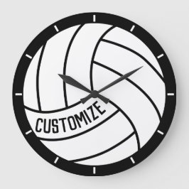 Anpassningsbar Volleyball Player/Team Namn eller T Stor Klocka