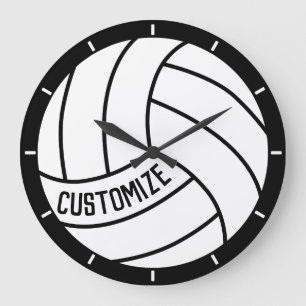 Anpassningsbar Volleyball Player/Team Namn eller T Stor Klocka