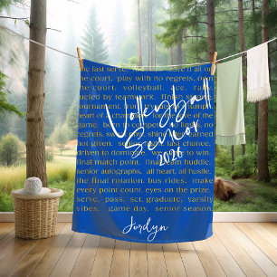 Anpassningsbar Volleyball Senior Motivational Typo Fleecefilt