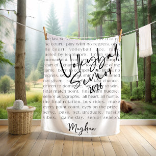 Anpassningsbar Volleyball Senior Motivational Typo Fleecefilt