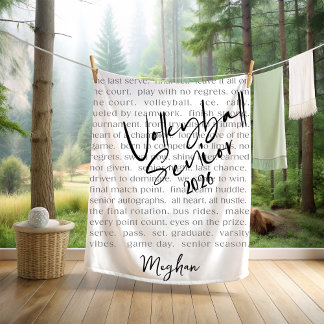 Anpassningsbar Volleyball Senior Motivational Typo Fleecefilt