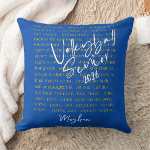 Anpassningsbar Volleyball Senior Motivational Typo Kudde