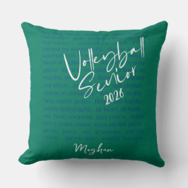 Anpassningsbar Volleyball Senior Motivational Typo Kudde