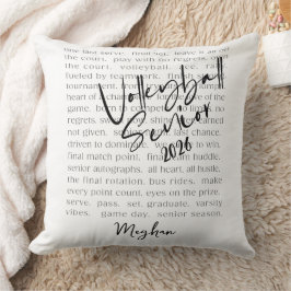 Anpassningsbar Volleyball Senior Motivational Typo Kudde