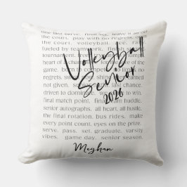 Anpassningsbar Volleyball Senior Motivational Typo Kudde
