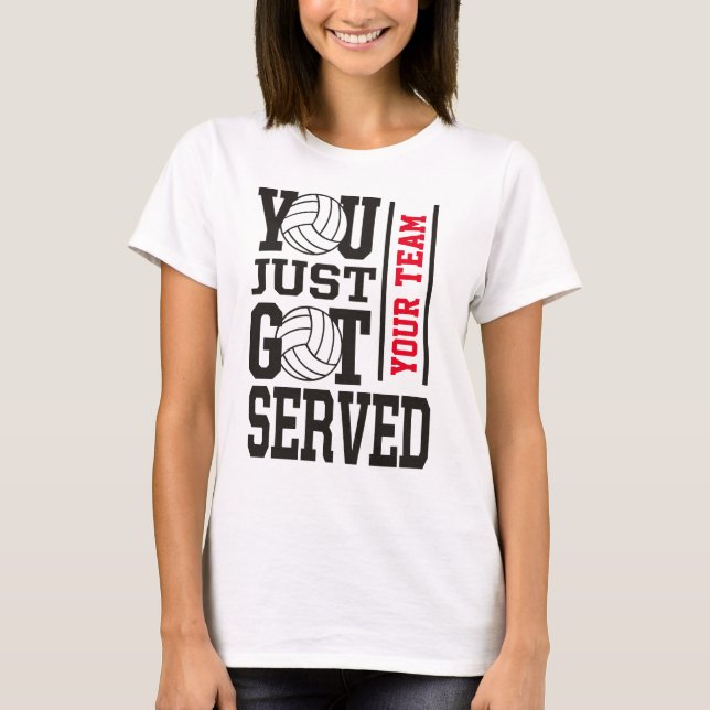 Anpassningsbar Volleyball Team Shirt Team Motto T (Framsida)