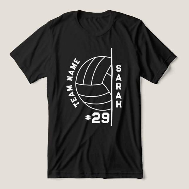 Anpassningsbar Volleyball-teamets dag för Volleyba T Shirt (Design Framsida)