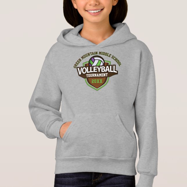Anpassningsbar Volleyball Tournamet År Namn nummer T Shirt (Framsida)