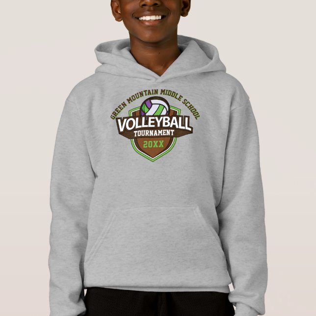 Anpassningsbar Volleyball Tournamet År Namn nummer T Shirt (Framsida)