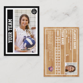 Anpassningsbar Volleyball Trading Card (svart)