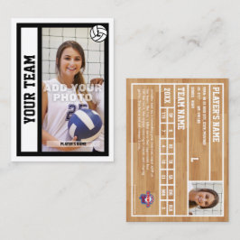 Anpassningsbar Volleyball Trading Card (vitt)