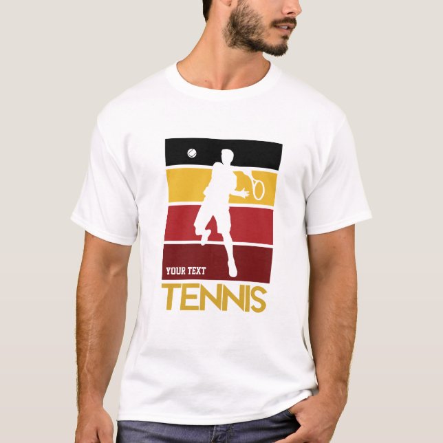 Anpassningsbar, vuxen för retrotennis t shirt (Framsida)