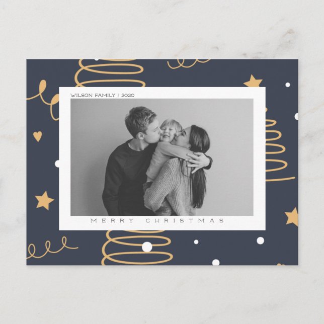 Anpassningsbar Vykort för jul och Helgdag med foto (Framsida)