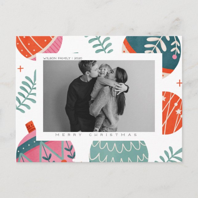 Anpassningsbar Vykort för jul och Helgdag med foto (Framsida)