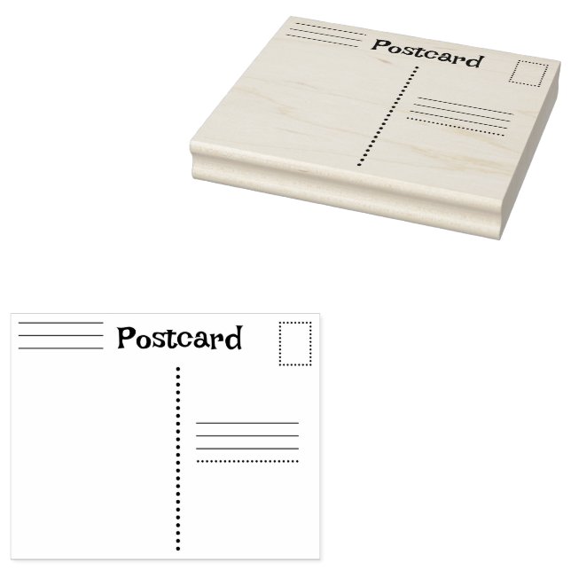 Anpassningsbar vykort Frimärke Stämpel (Stämplad)