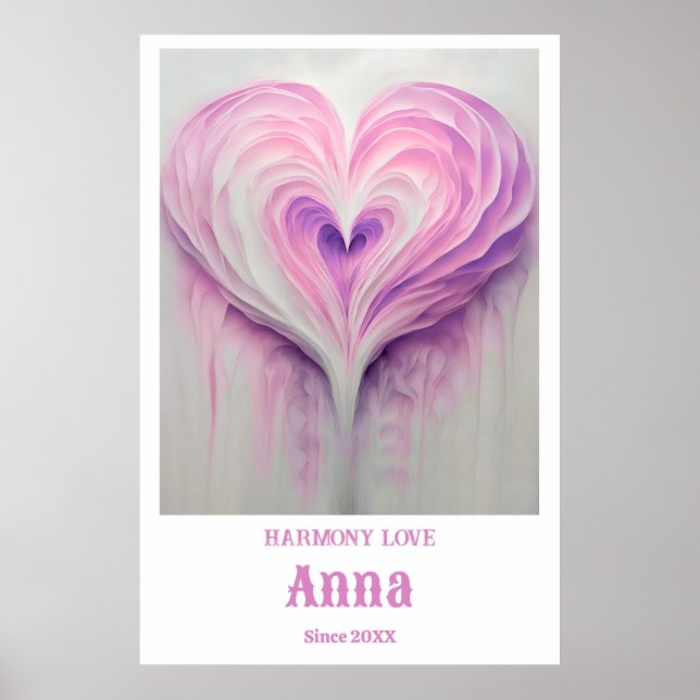 Anpassningsbar Wall Art med Namn och Speciell Date Poster (Framsidan)