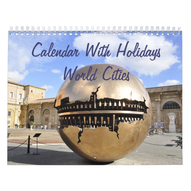 Anpassningsbar Wall Calendar - World Cities Kalender (Omslag)