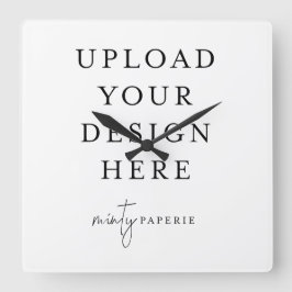 Anpassningsbar Wall Clock - gör det själv Fyrkantig Klocka