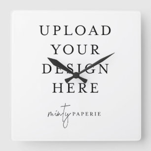 Anpassningsbar Wall Clock - gör det själv Fyrkantig Klocka