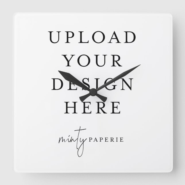 Anpassningsbar Wall Clock - gör det själv Fyrkantig Klocka (Framsida)