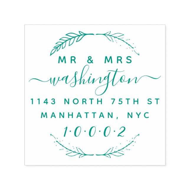 Anpassningsbar WAN & Script Returadress Självfärgande Stämpel (Design)