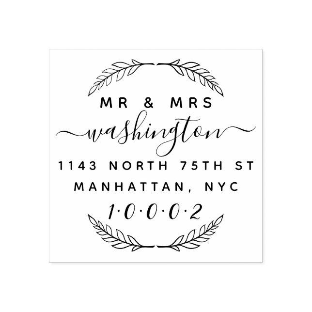 Anpassningsbar WAN & Script Returadress Stämpel (Tryck)