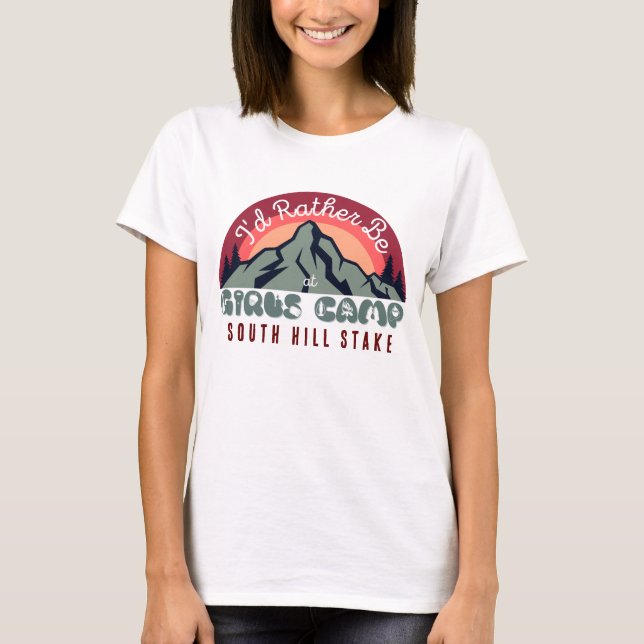 Anpassningsbar Ward Stake Unit Namn LDS Girls Camp T Shirt (Framsida)