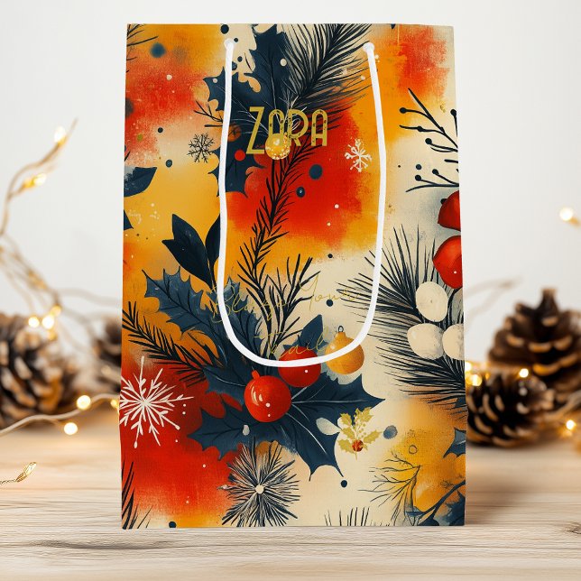 Anpassningsbar Warm Tones Gräs och Berries Gift Ba (Skapare uppladdad)