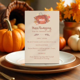 Anpassningsbar Watercolor Pumpkin Thanksgiving Bro