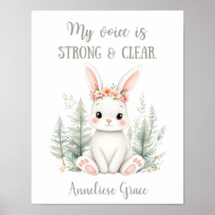 Anpassningsbar Watercolor Rabbit Woodland Animal N Poster