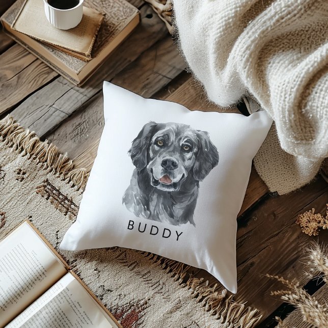 Anpassningsbar Watercolor Retriever Hund älskare Kudde (Skapare uppladdad)