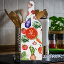 Anpassningsbar Watercolor Vegetables Kitchen