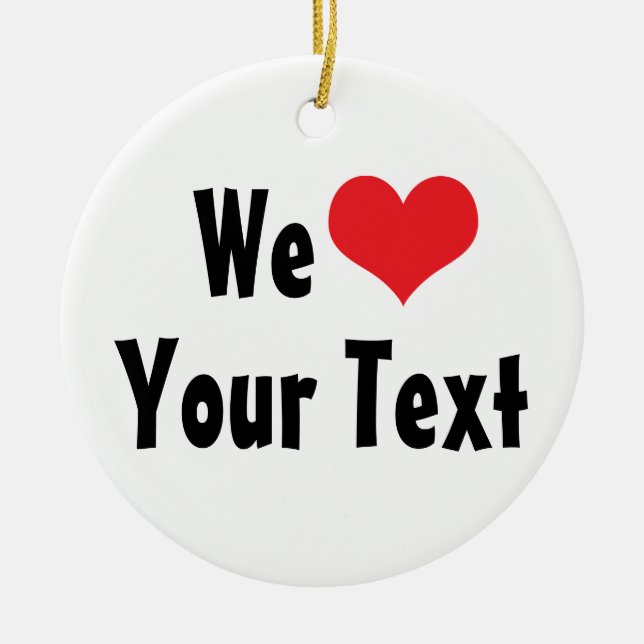 Anpassningsbar We Kärlek Ornament (Framsidan)