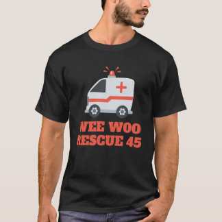 Anpassningsbar Wee Woo Ambulance First Responder H T Shirt