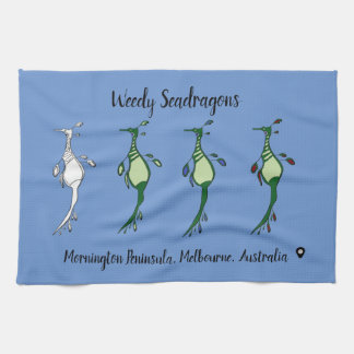 Anpassningsbar Weedy Seadragon Kitchen Towel Kökshandduk