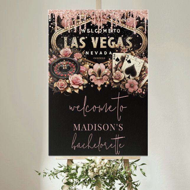 Anpassningsbar Welcome Las Vegas Bachelorette Luxu Poster (Skapare uppladdad)
