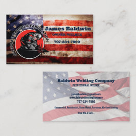 Anpassningsbar Welder & Fabrication American Flagg Visitkort