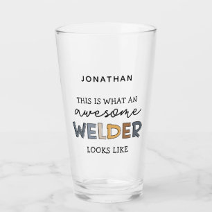 Anpassningsbar Welder Funny Fantastisk Welder Gift Glaskopp