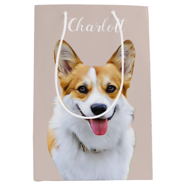 Anpassningsbar Welsh Corgi Hund Personlig Teckning (Framsidan)