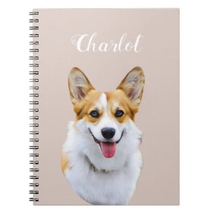 Anpassningsbar Welsh Corgi Hund Personlig Teckning Anteckningsbok