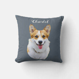 Anpassningsbar Welsh Corgi Hund Personlig Teckning Kudde