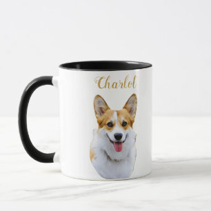Anpassningsbar Welsh Corgi Hund Personlig Teckning Mugg