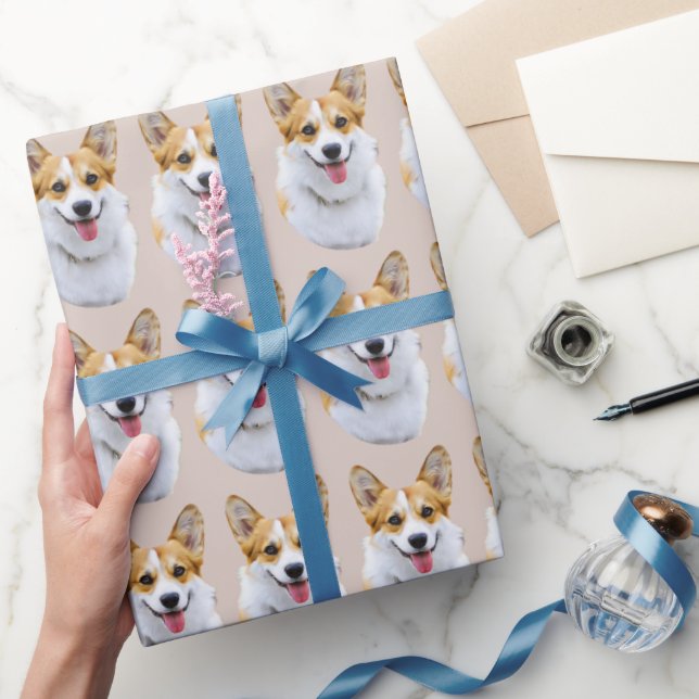 Anpassningsbar Welsh Corgi Hund Personlig Teckning Presentpapper (Gifting)