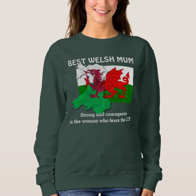 Anpassningsbar WELSH MORSA Flagga Wales T Shirt (Framsida)