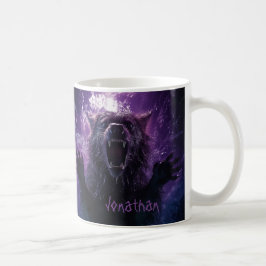 Anpassningsbar Weregger Horror Lila Black Hallowee Kaffemugg