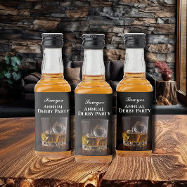 Anpassningsbar Whiskey Sten Glass Derby Mini Spritflaskor Etikett